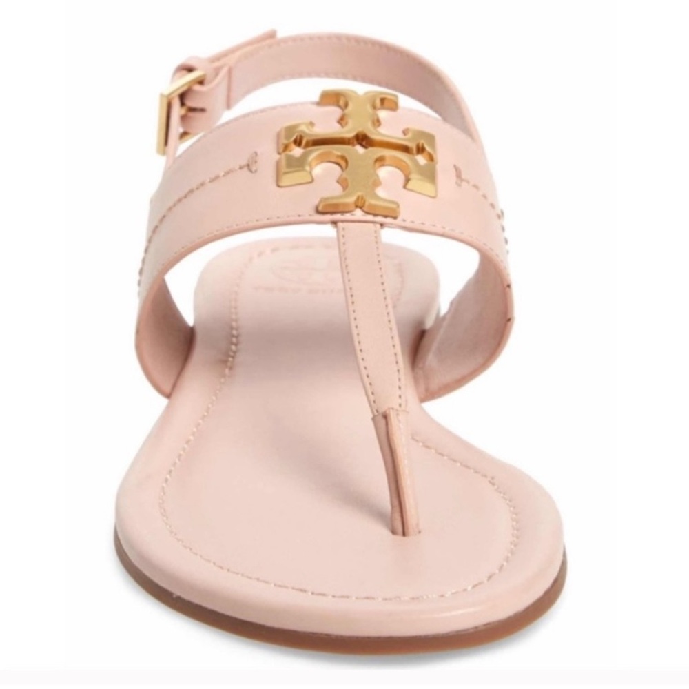 Tory Burch Everly Sandal - Sea Shell Pink Calf Leather size 9